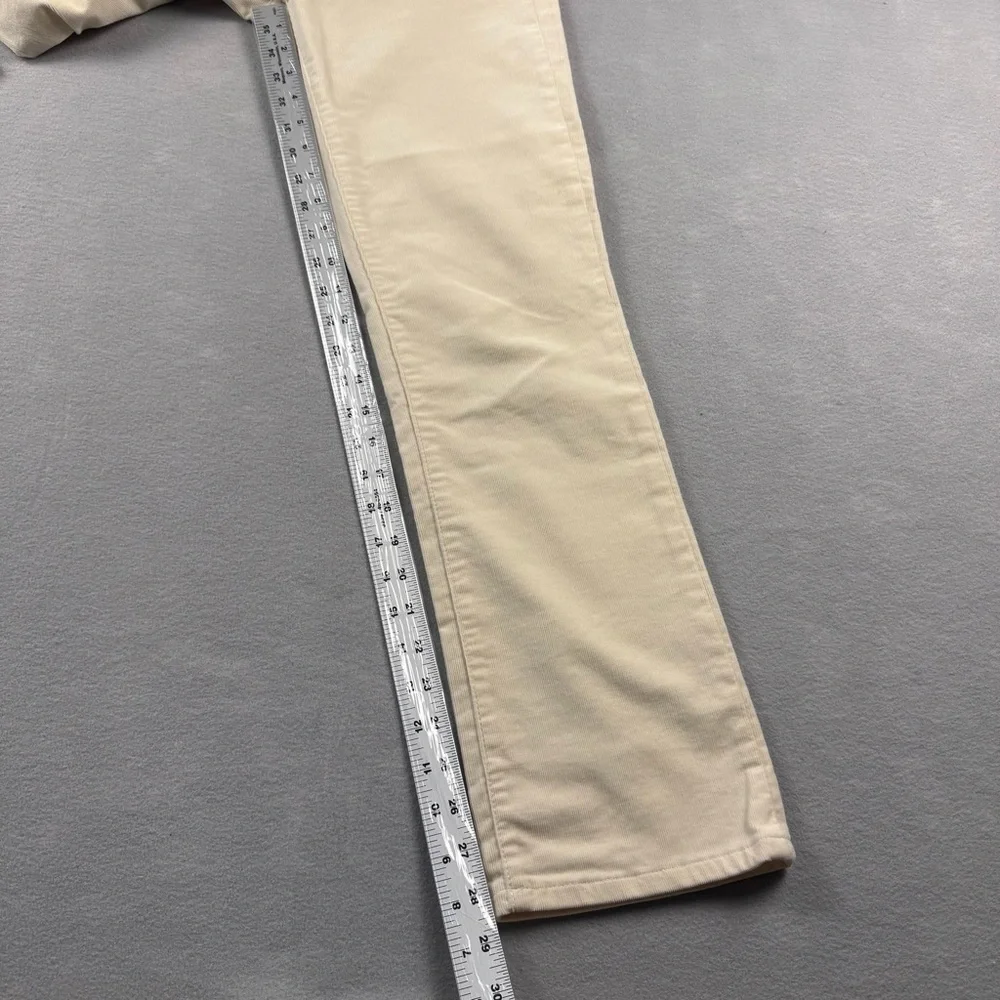 Lauren Ralph Lauren Pants Womens 4P White Premier Straight Corduroy Stretch RLL